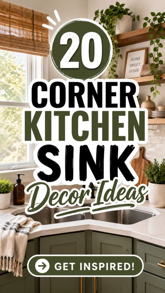 20 Corner Kitchen Sink Decor Ideas for Small Kitchens