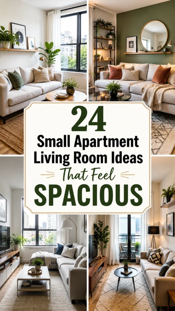 24 Small Apartment Living Room Ideas That Feel Spacious