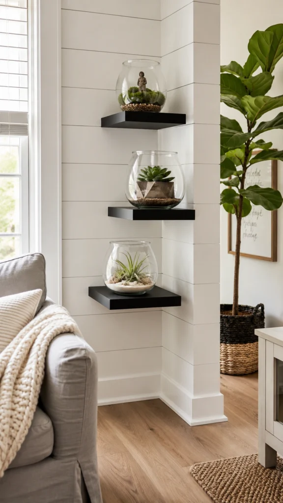 Living Room Corner Wall Decor Ideas