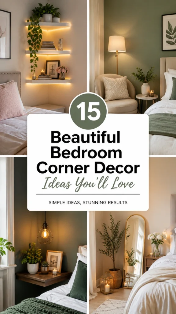 15 Beautiful Bedroom Corner Decor Ideas You’ll Love