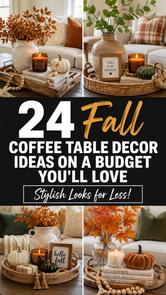 24 Fall Coffee Table Decor Ideas on a Budget You’ll Love