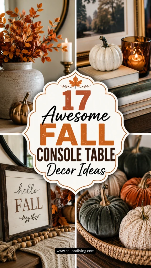 17 Awesome Fall Console Table Decor Ideas That Impress Guests