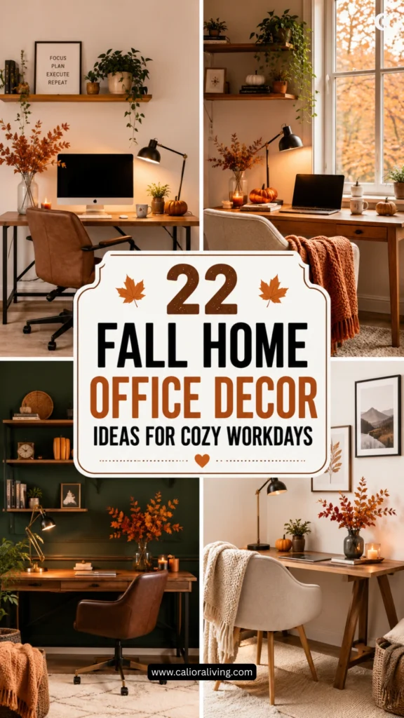 22 Fall Home Office Decor Ideas for Cozy Workdays