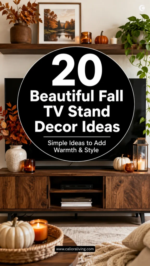 20 Beautiful Fall TV Stand Decor Ideas for a Cozy Living Room