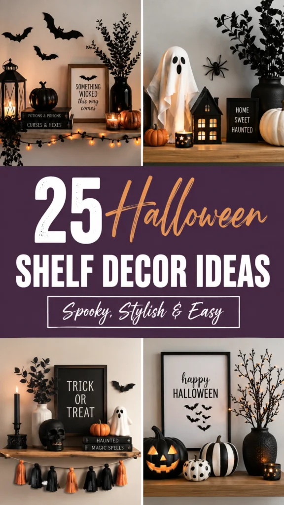 24 Halloween Shelf Decor Ideas for a Hauntingly Stylish Home