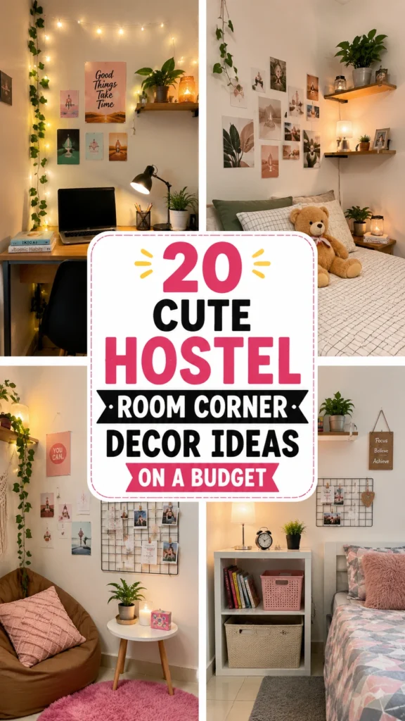 20 Cute Hostel Room Corner Decor Ideas on a Budget