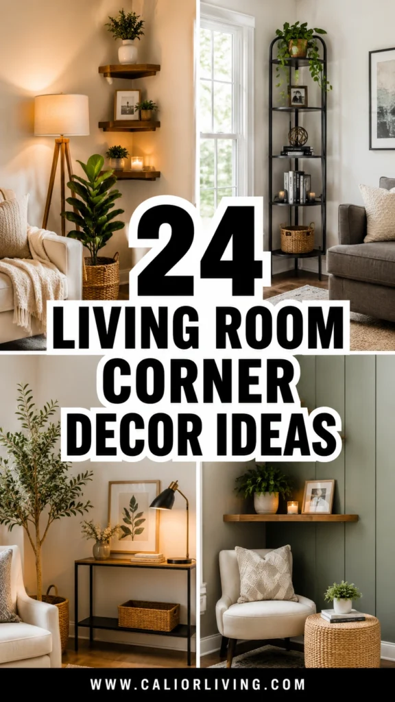 24 Living Room Corner Decor Ideas That Make Empty Spaces Beautiful