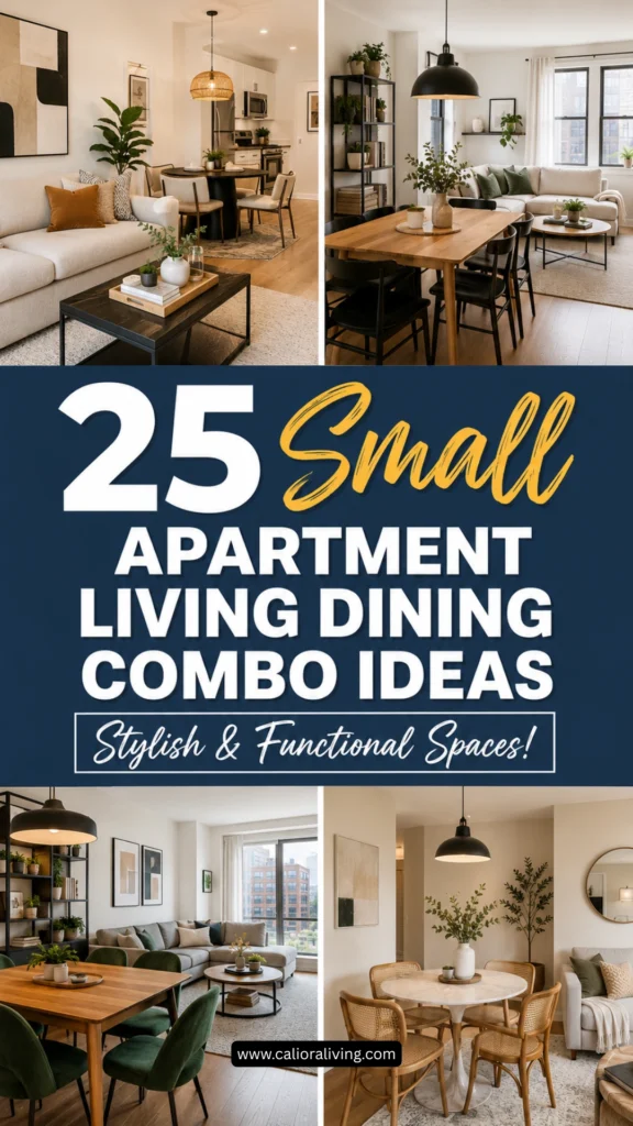 25 Small Apartment Living Dining Combo Ideas to Copy