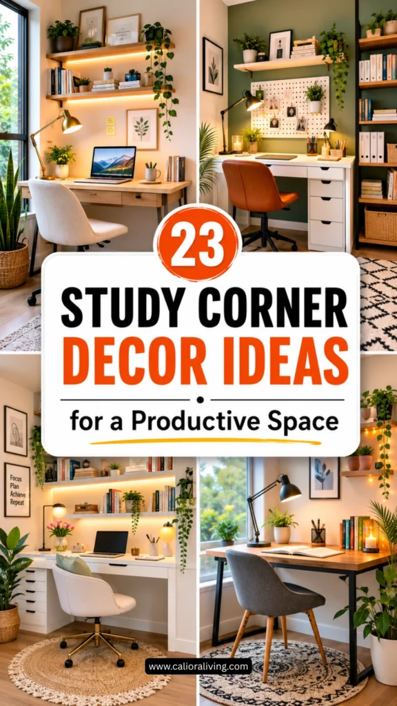 23 Study Corner Decor Ideas for a Productive Space